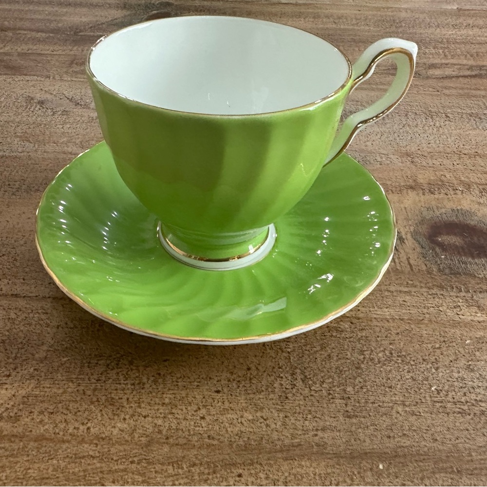 Delphine bone china tea cup and saucer